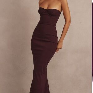 HOUSE OF CB LUCIA Grape Strapless Corset Maxi Dress size XS regular cup